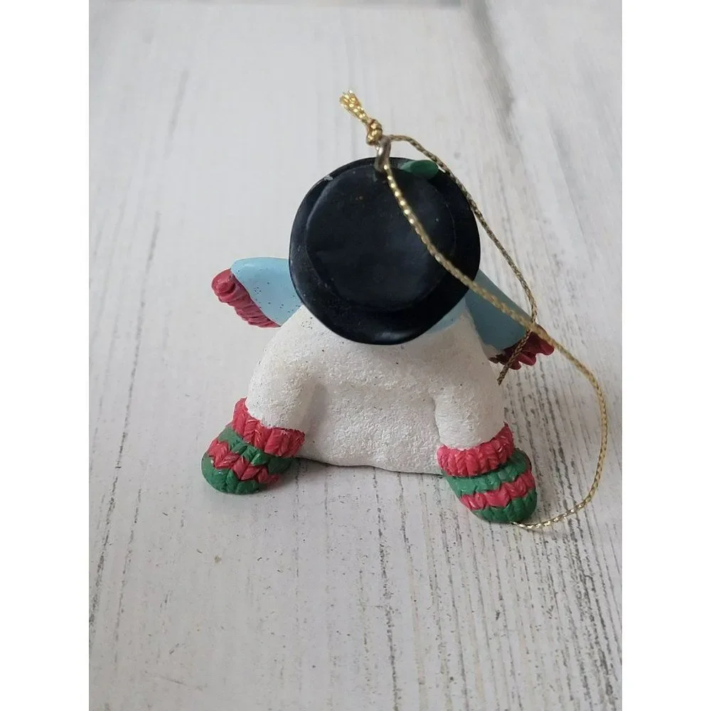 Snowman‎ to from ceramic mistletoe ornament Xmas decor